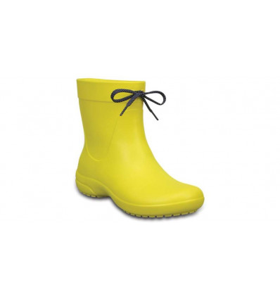 yellow croc rain boots