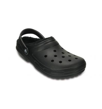 Crocs Classic Fuzz Lined Clog (Black 