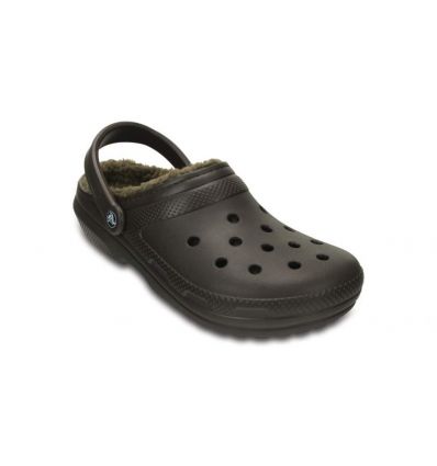 Crocs Classic Fuzz Lined Clog (Espresso 