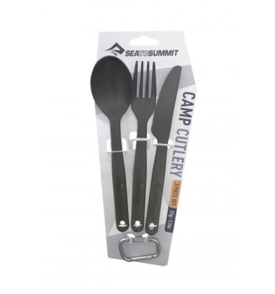 *NEW* Sea to Summit Polycarbonate 3 piece cutlery set & Carabiner Camping Hiking 