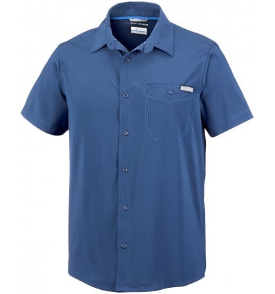 Columbia Triple Canyon Solid Short Sleeve Shirt (Carbon) - Alpinstore