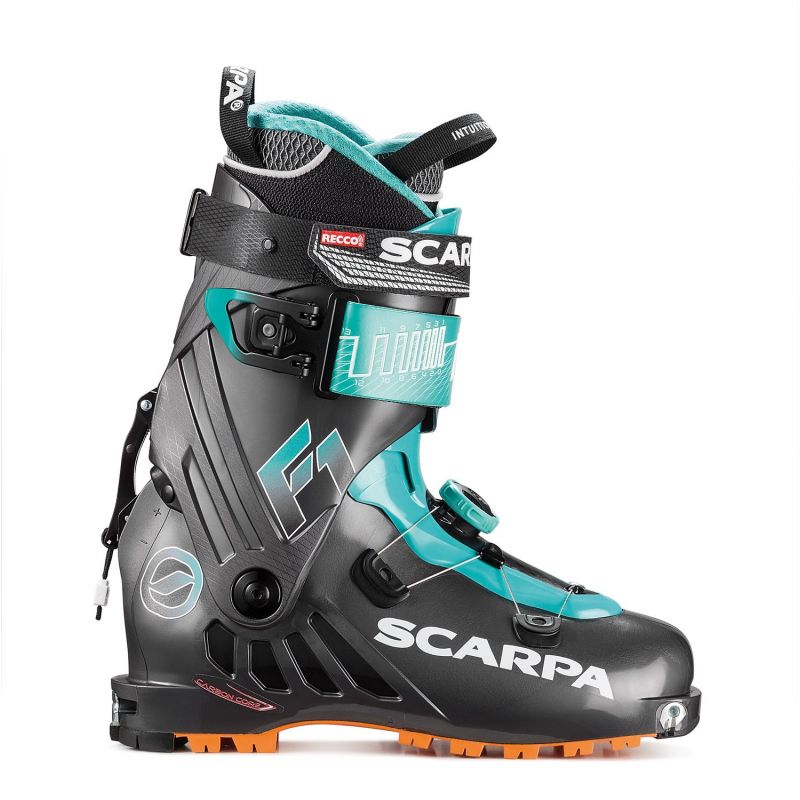 Chaussures de ski de randonnée Scarpa F1 GT (Black/pagoda Blue) Femme