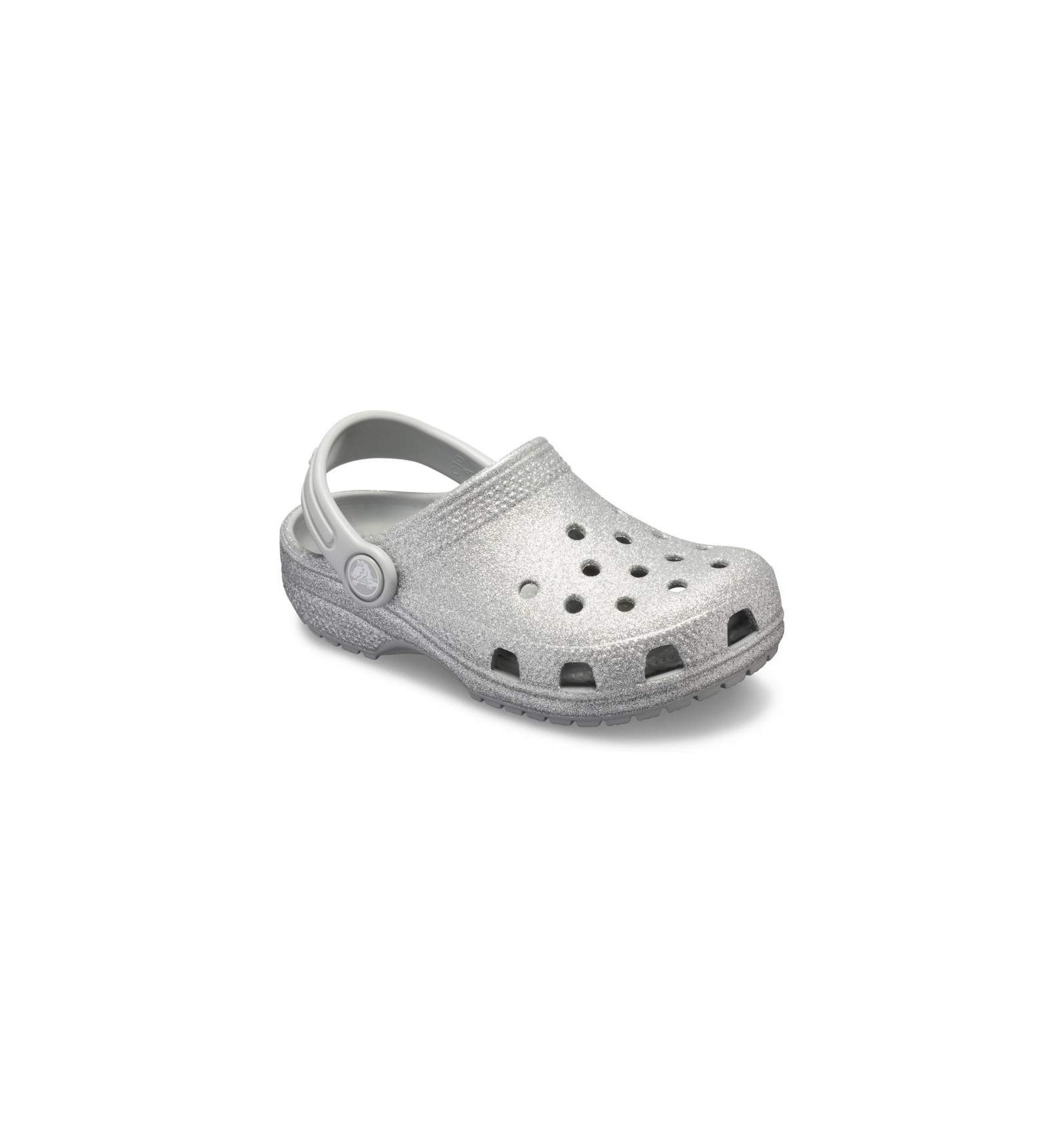 silver crocs sandals
