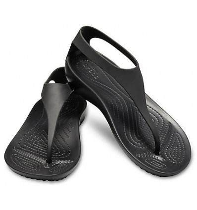Women's Crocs Serena Flip (Black / Black) sandals - Alpinstore
