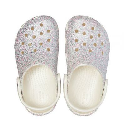 Zapatos para Agua Unisex niños Crocs Classic Glitter Lined Clog K