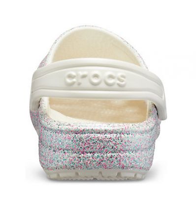 Zoccoli Crocs Classic Glitter Clog (Oyster) bambini - Alpinstore