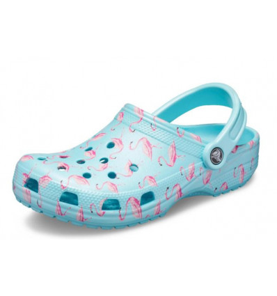 blue pink crocs