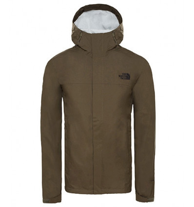 taupe green north face jacket