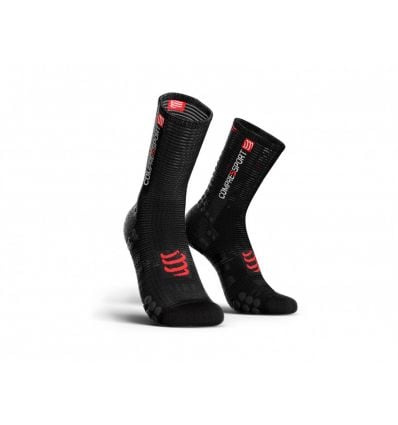 Compressport Unisex Pro Racing Trail Socks v3.0 Black Red Sports Running 