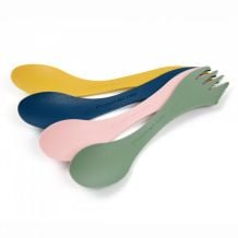 Ruokailuvälineet Light my fire 4 kpl biomuovisia sporkkeja (pölyisen vaaleanpunainen/pölyisen keltainen/hiekanvihreä/vaaleansininen).
