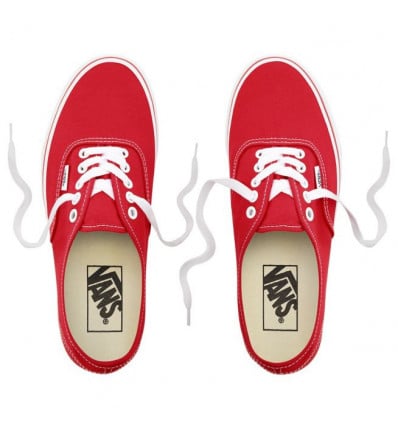 vans red authentic shoes