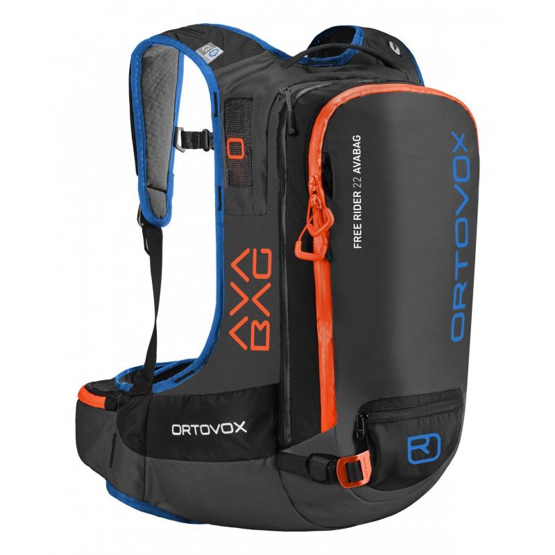 Pack Airbag Bag Freerider 22 Avabag Ortovox nero antracite + cartuccia