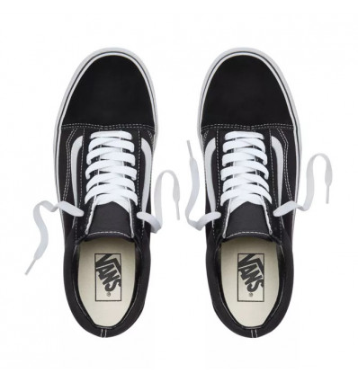 vans old skool platform black & white womens shoes