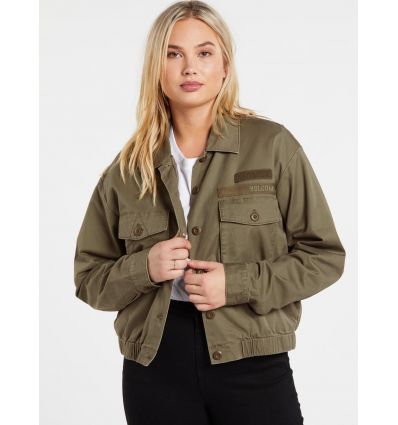 Volcom ARMY WHALER JACKET (ARMY GREEN COMBO) Women - Alpinstore
