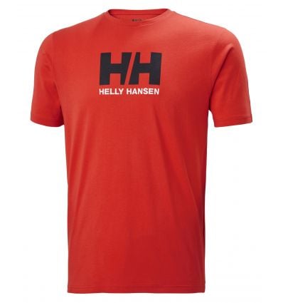 Helly Hansen Mens Logo T Shirt Tee Top Red Sports Running Gym Breathable 