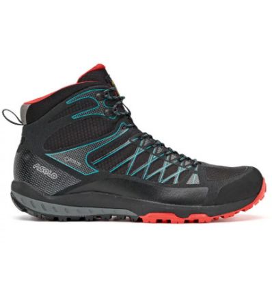 Botas de montaña Asolo Grid Mid GV (negro/rojo) para hombre - Alpinstore
