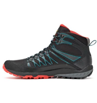Botas de montaña Asolo Grid Mid GV (negro/rojo) para hombre - Alpinstore