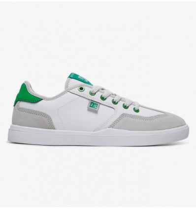 white and green dc shoes
