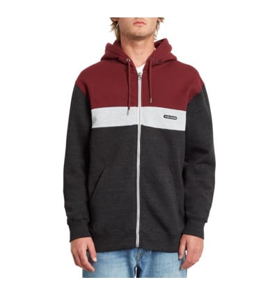 Volcom Mens Shop Zip Up Hooded Fleece Sweatshirt