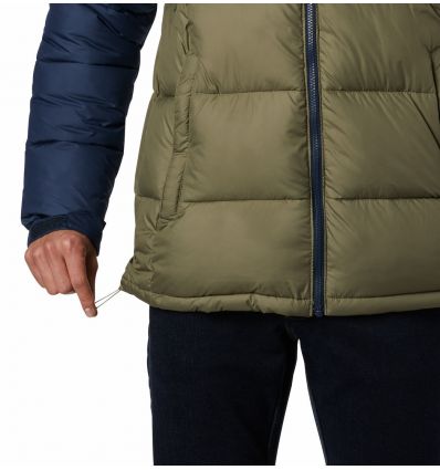 Columbia Pike Lake Hooded Jacket (Stone Green/ Collegiate Navy) man