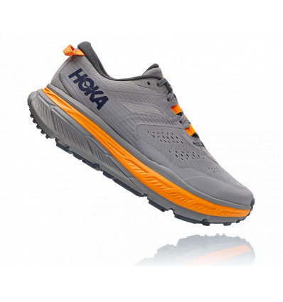 Hoka One One Stinson Atr 6 (FROST GRAY/BRIGHT MARIGOLD) Scarpa Trail Uomo -  Alpinstore