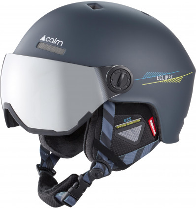 Cairn Eclipse Rescue (Coal Lemon) Casco da sci con visiera - Alpinstore