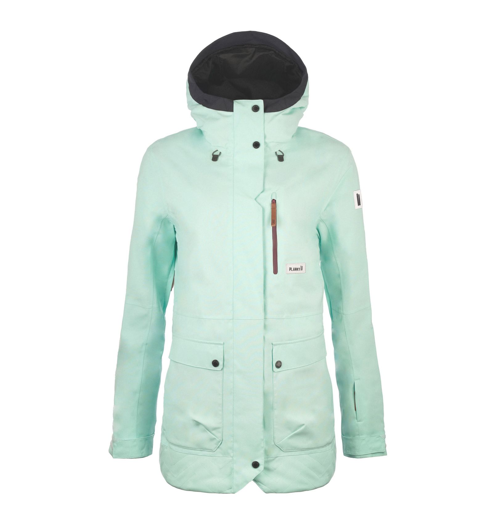 teal ski jacket