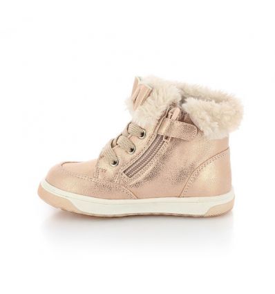 Chaussure chaude bébé - doublure laine - Miel - Mini de Kimberfeel