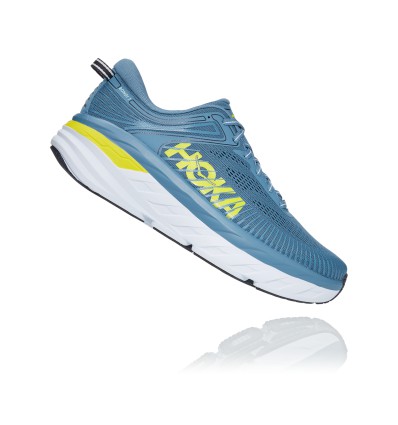 Zapatilla de running Hoka One One Bondi 7 (Provincial Blue / Citrus) Hombre  - Alpinstore