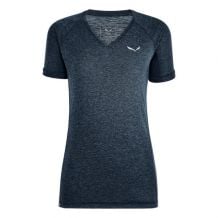 T-Shirt Salewa Puez Mel Dry V-Neck (Navy Blazer Melange) Frau