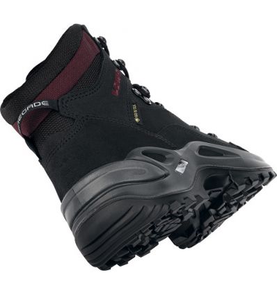 premie Mount Bank koper Lowa Renegade GTX Mid schoenen (zwart / bordeaux) dames - Alpinstore
