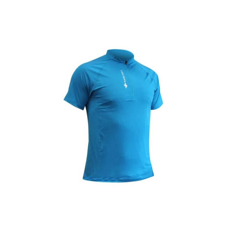 T-shirt Raidlight Activ Run Ss Shirt Mid Zip (blue) homme