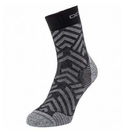 Mid-length sock Odlo Ceramicool Hike Graphic (black - Odlo Steel