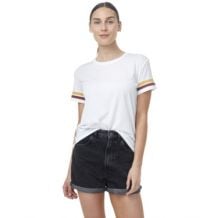 Tentree Retro-Streifen T-Shirt (Weiß) Frauen