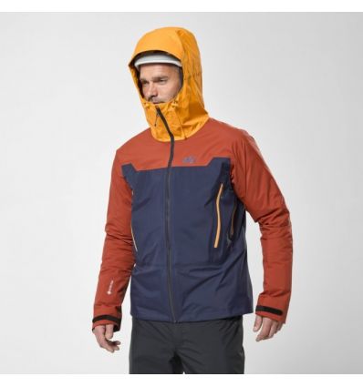 Pessimist Raffinaderij Ananiver Mens MILLET Kamet Ligth GoreTex jacket (Sapphire/Rust) - Alpinstore