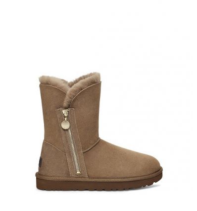 Botas UGG Bailey Zip Short (Hickory) para mujer - Alpinstore