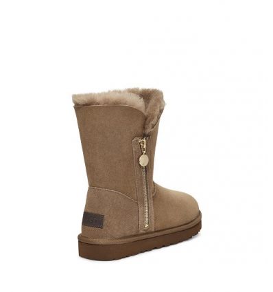 Botas UGG Bailey Zip Short (Hickory) para mujer - Alpinstore