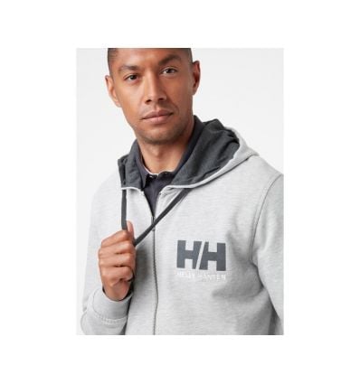 Sweat zippé HELLY HANSEN Hh Logo Full Zip Hoodie (grey Melange) Homme -  Alpinstore