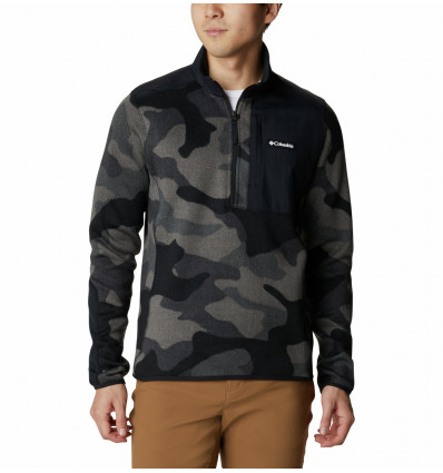 Suéter Columbia Weather Print (Black mod camo) de hombre con media  cremallera - Alpinstore