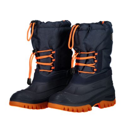 Snow boots CMP Kids Ahto WP (Blue - Orange Fluo) Child - Alpinstore