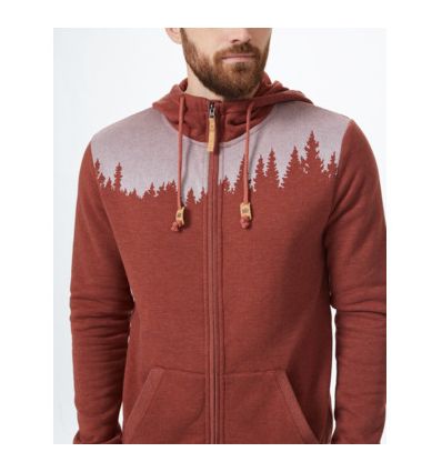 Sudadera con capucha para hombre Tentree Juniper Zip (Cherry Mahogany) -  Alpinstore
