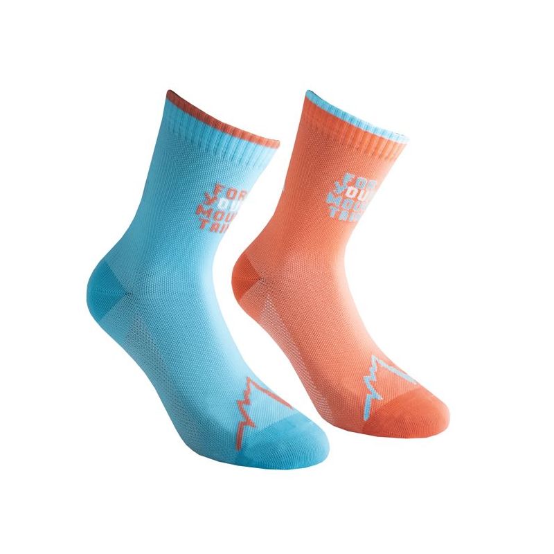 Chaussette La Sportiva For Your Mountain Socks (Hibiscus/Malibu Blue)