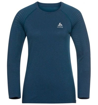 T-shirt Odlo Essential Seamless (blue wing teal melange) man - Alpinstore