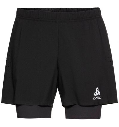Pantalones cortos de running Odlo 2 En 1 Zeroweight (negro) hombre -  Alpinstore
