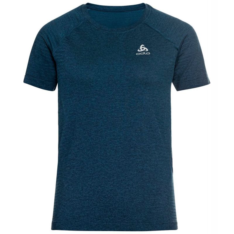 T-shirt Odlo Essential Seamless (blue wing teal melange) til kvinder