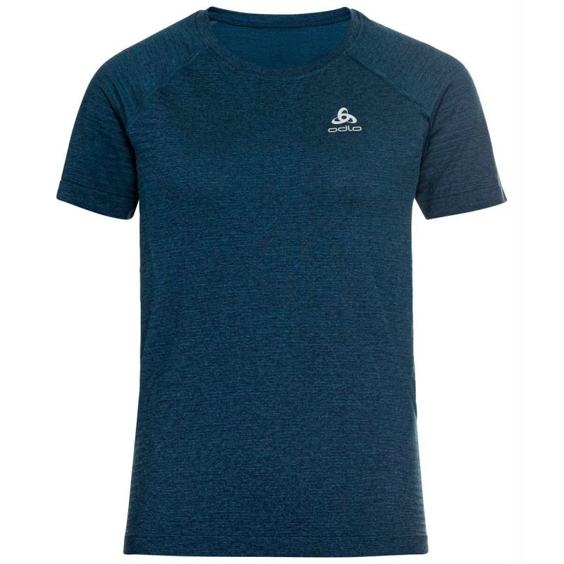 ODLO T-shirt  Essential Seamless (blue wing teal melange) femme
