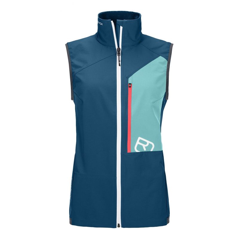 Sleeveless Windbreaker Ortovox Berrino Vest (Petrol Blue) Women