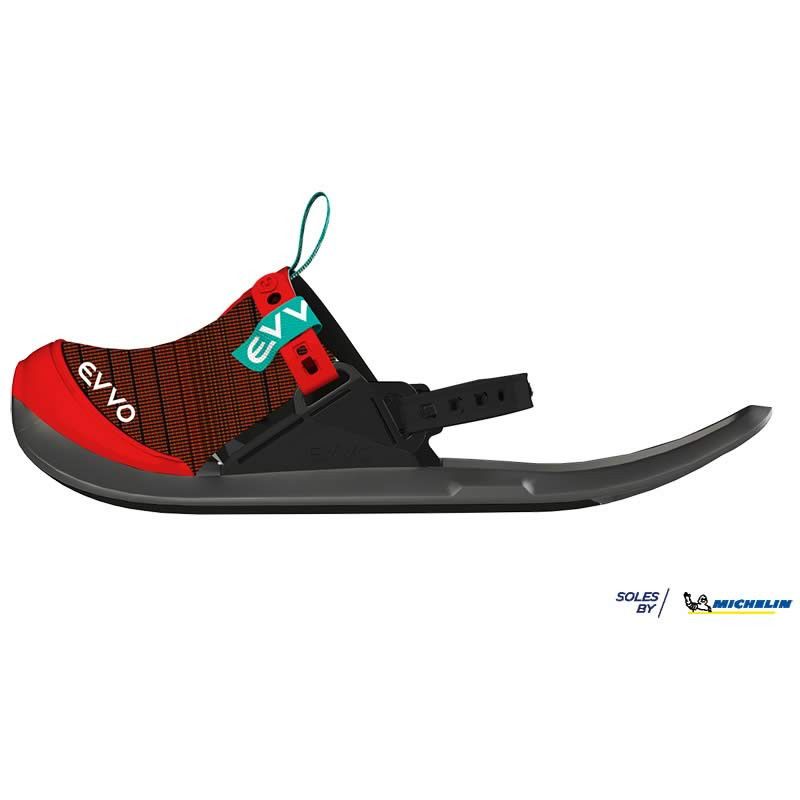 Pack raquettes EVVO snowshoes 2 (rouge/noir) + bâtons