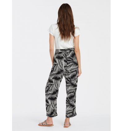 Pantalones Volcom Stay Palm (Negro/Blanco) Mujer - Alpinstore