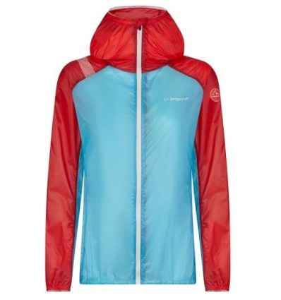 La sportiva Briza Windbreaker Jkt (Malibu Blue/Hibiscus) women's trail jacket